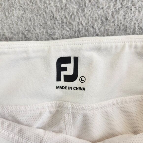 Footjoy Skort Womens L White Jersey Knit Zip Pocket Short Lined Skirt Golf FJ - Picture 7 of 13
